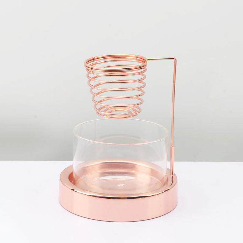 

1PC Palo Santo Holder Meditation Clear Room Burning Sage Holder Zen Room Glass Bowl Yoga Incense Burner Home Decoration розового золота