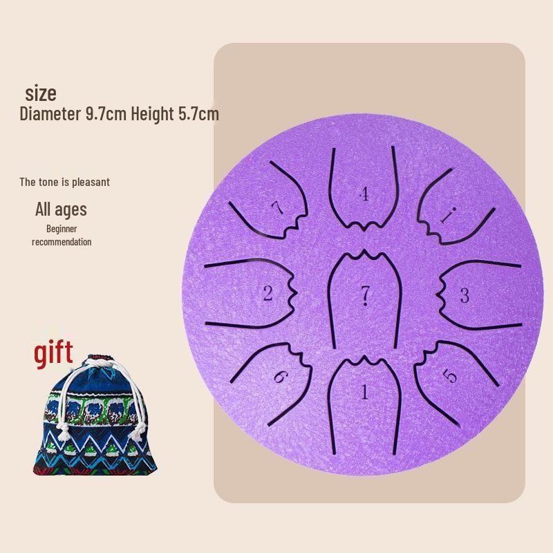 6-inch 11-tone Ethereal Steel Tongue Drum - Beginner to Professional Instrument for Kids & Adults