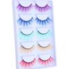 Halloween False Lashes with Color Wispy Faux Mink Eyelashes  for Christmas Holidays Party