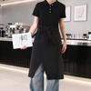 Splash-Proof Half Apron with Side Slits Polyester Cooking Apron Oil And Water-resistant Apron for Restaurant & Kitchen Work