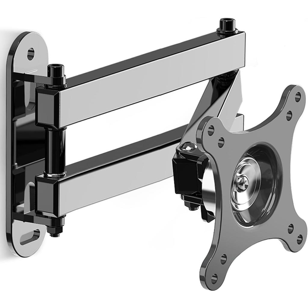 Nuyoah Full Motion TV Wall Mount Bracket for Most 13-32 Inch LED LCD Flat/Curved Screens - 360° Rotation, Smooth Swivel & Tilt