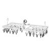 CB Japan Laundry Drying Rack [Pull-in] Clothes Pinch Hanger 42 Pinch 3-Point Hook for Stable Drying Concealed Double Frame Tangle-Resistant Pinch