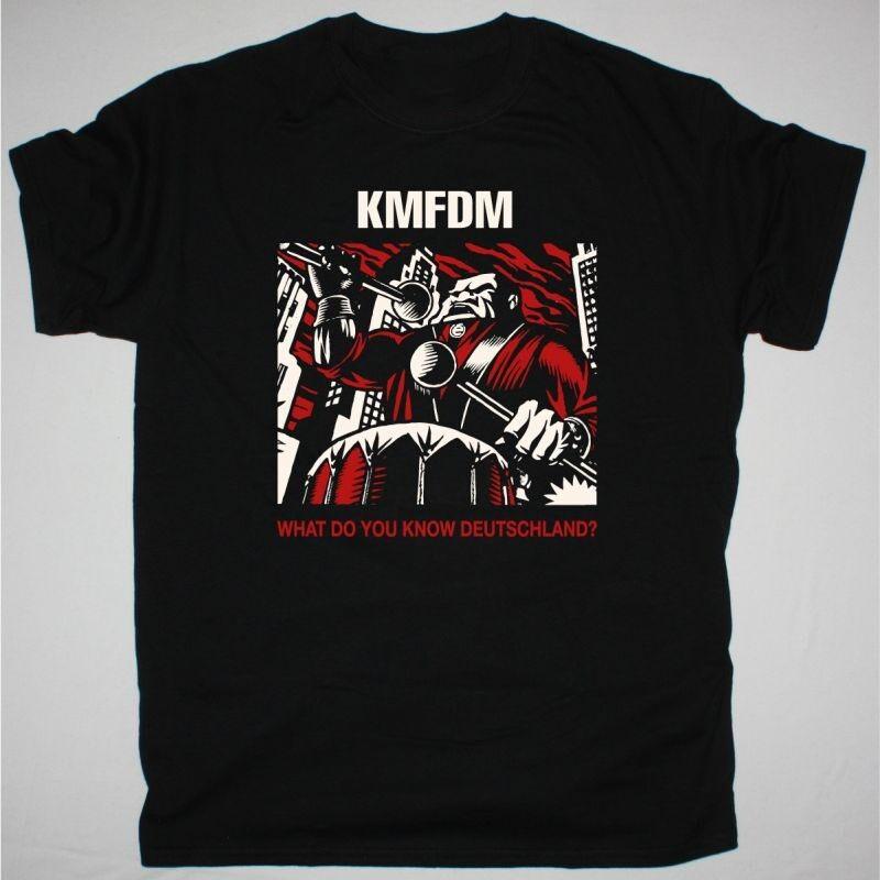 

KMFDM Band WHAT DO YOU KNOW DEUTSCHLAND Cotton Black All Size T Shirt SE510 Unisex T-Shirt XXL