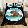 Capybaras Motif Bed Linen,Microfibre Bedding Sets, Children's Bed Linen  for Teenagers 3D Animal Printed  DuvetCover