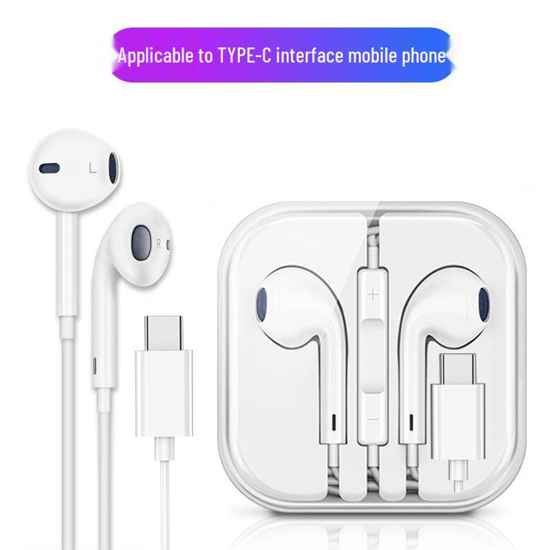 3.5mm Wired In-Ear Earphones with Microphone & Type-C Control for Apple, Huawei, Android, Xiaomi