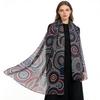 Korean Cotton Print Women's Oversized Scarf: Fashionable Beach Towel & Silk Shawl, Dual-Use Sun Protection