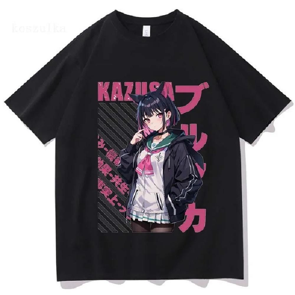 Blue Anime Archive T Shirts Sugar Rush Funny Men Women Clothing Unisex Streetwear Manga Cosplay Clothes Cotton Graphic T-Shirts