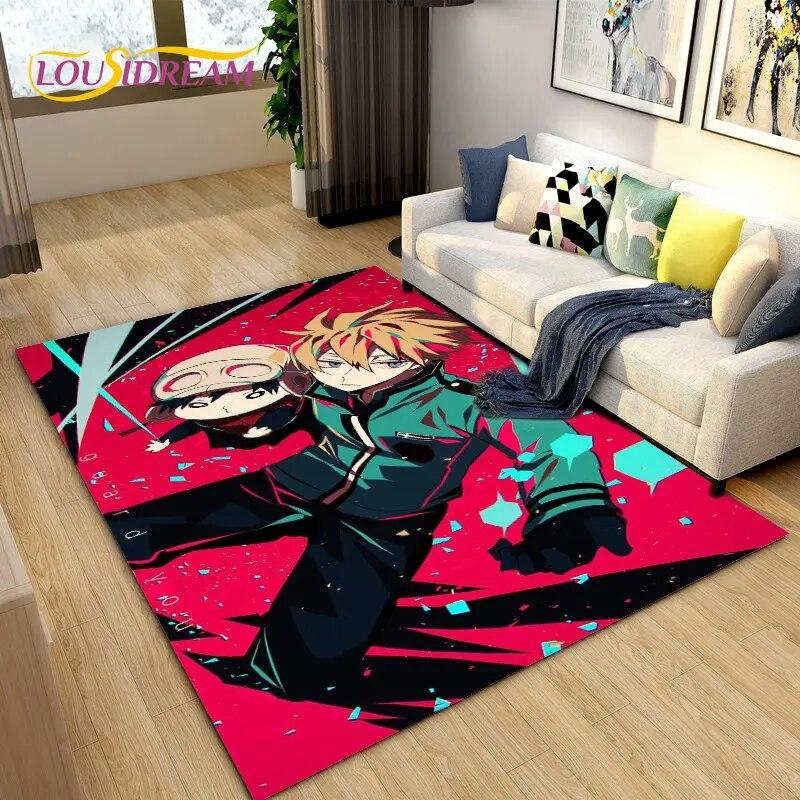 Tapete de área de desenho animado World Trigger Anime, tapete de carpete para sala de estar, quarto, sofá, capacho, decoração, crianças brincam, tapete de chão antiderrapante