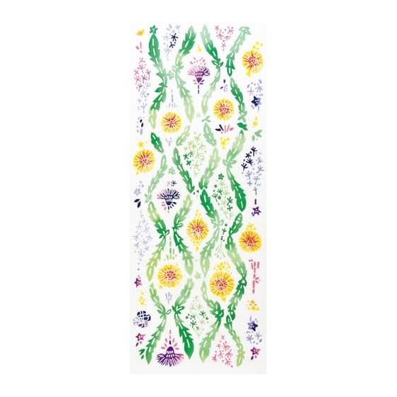 Wafuka Prairie Dog Tenugui Towel -  Stars and Dandelions  (Stars and Dandelions) - Dyed by Hand (Chusen) - Misuzu Uta Collection [KM-TE-004]