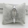 Lightweight Luxury Bracelet Watch Gold/Silver Oval Dial Wristwatch Roman Dial Elegant Quartz Watch for Women