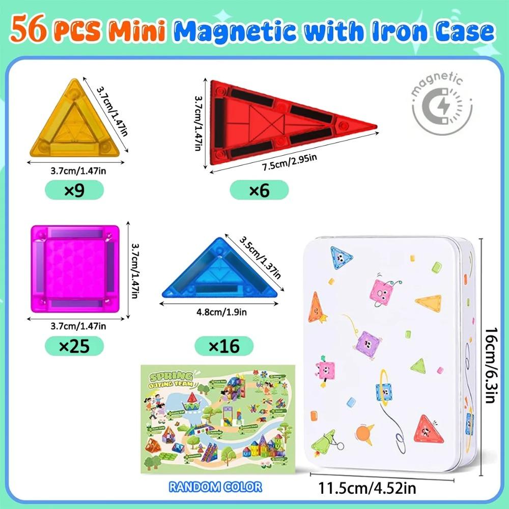 Magnetic Building Blocks DIY Magnets Toys Colorful STEM Stacking Architectural graphic Assembly Learning Educational Gift Toys