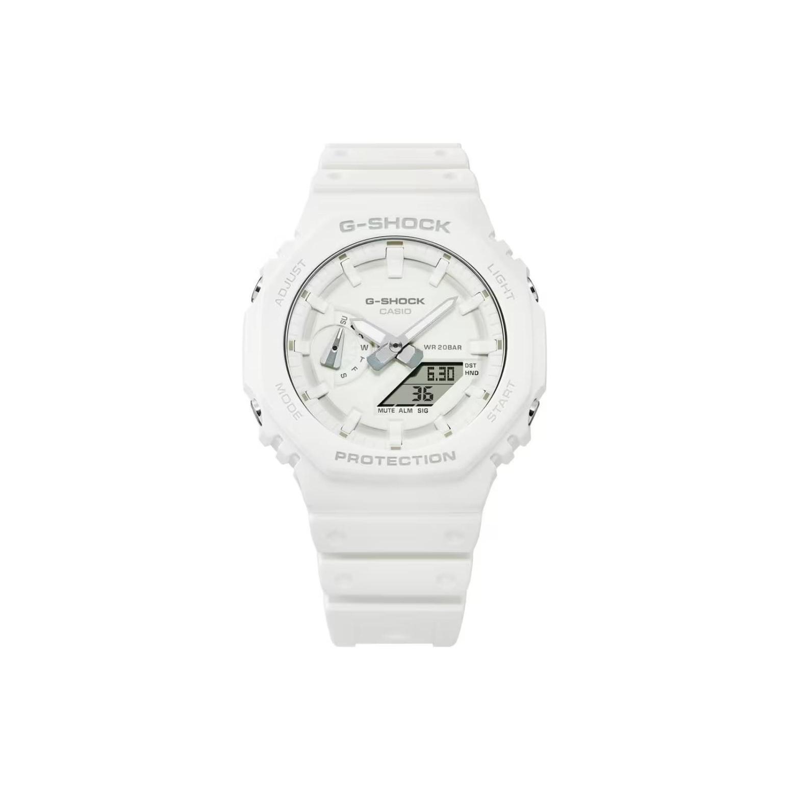 CASIO Men Liquid Crystal/Analog Dual Display Series White Watch GA2100-7A7 GA2100-7A7 White Dial