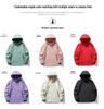 Waterproof Hooded Windbreaker: Lightweight Solid Color Jacket for Hiking, Women's and Men's Windproof Outerwear