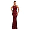 Sexy Sequin Mermaid Evening Gown Formal Occasion Dresses Red