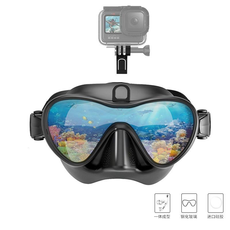New GoPro Mount, Adjustable Viewing Angle, Floating Diving Mask, Diving Goggles, Respirator, Four-piece Set of Swimming Equipment