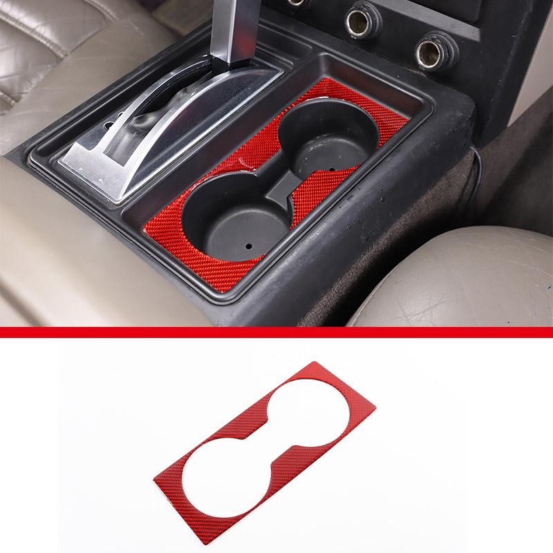 Red Soft Carbon Fiber Door Handle Steering Wheel Gear Shift Trim Cover Stickers Fit For Hummer H2 2003-2007 Interior Accessories