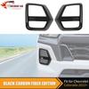 2PCS Carbon Fiber Sides Front Fog Light Cover Decor for Chevrolet Colorado +