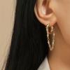 Single, Simple, Personalized, Creative Chain Earrings, Ear Buckles, Fashionable Women's Geometric Temperament, Versatile, High-end Earrings