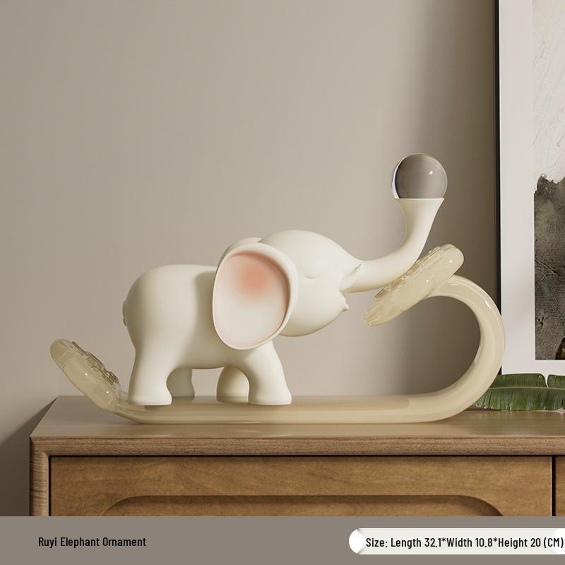 

Auspicious Ruyi Elephant Ornament for Home, Office, and Wine Cabinet Decor Default