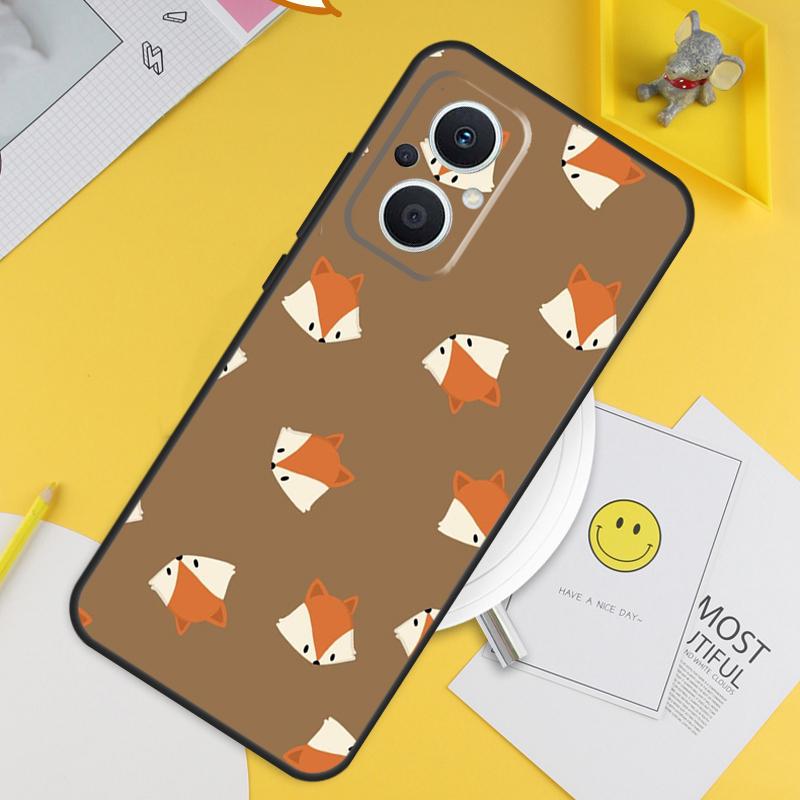 Cartoon Foxes Animal For OPPO Reno 8T 11F 12F 13F 14F 7 8 Lite 10 11 12 13 14 Pro OPPO Find X9 X8 X5 X6 Pro Case