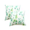 2 Pcs Green Plant Printing Outdoor Waterproof Throw Pillow Covers Decor Garden Cushion for Patio Tent Balcony Pillowcase 45*45cm