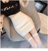 Women's Black High Waist A-line Midi Bodycon Skirt - Summer Slimming Anti-exposure Skirt Pants for Petite Figures