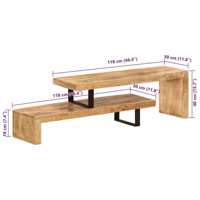 VidaXL Meuble TV Support TV Armoire de Télévision Bois Massif de Manguier 247321