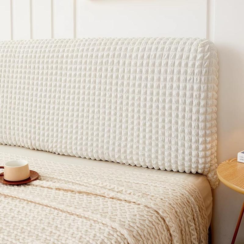Simple Foam Gauze Headboard Covers Bedback Dustproof, Anti Slip and Wear-resistant Protective Cover Home Wooden Bed Backrest Decorative Hood