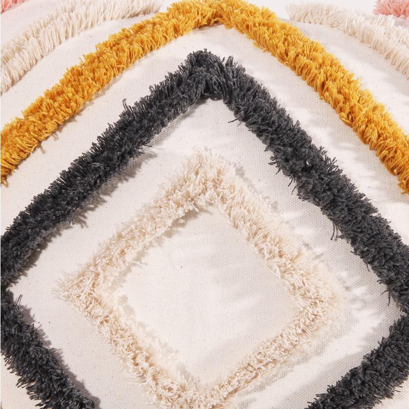 Boho Decor Cushion Cover Geometric Colorful Tufted Tassels Throw Pillows Case Living Room Home Decoration Car Lumbar Pillowcase