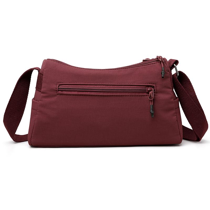 Lightweight Large Capacity Women's Crossbody Bag Lightweight Water-Repellent Nylon Shoulder Bag
