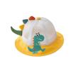 Adjustable Chin Strap Dinosaur Sun Hat Wide Brim Panama Hat Toddler Kids Bucket Hat  Spring