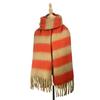 Striped Winter New Thickened Warm Scarf Women's Simple High Sense Versatile Fashion Fringed Scarf Shawl