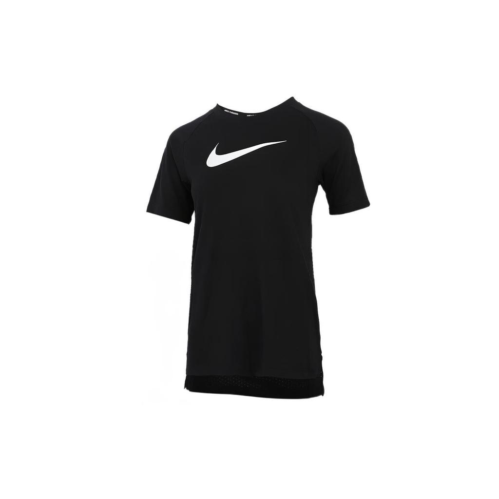 Nike T Shirts Women's Black Crew Neck Moderate Straight Fit CZ8521-010
