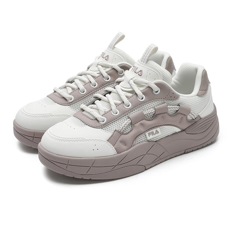 New FILA BOHO Rainbow Shoes Lightweight And Breathable Low Top Skateboard Shoes Women's White Purple F12W532220FSS