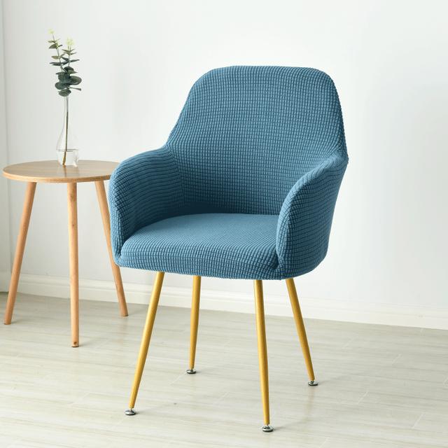 1 /6pc Polar Fleece High Arm Chair Cover High Sloping Dining Chair Covers House De Chaise Washable Seat Covers Hotel Home Banquet