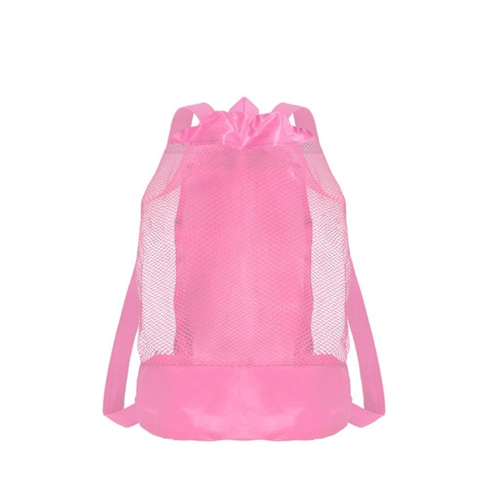 Sand-Resistant Beach Backpack Extra-Large Drawstring Closure Mesh Beach Bag Adjustable Straps Net Backpack Bags