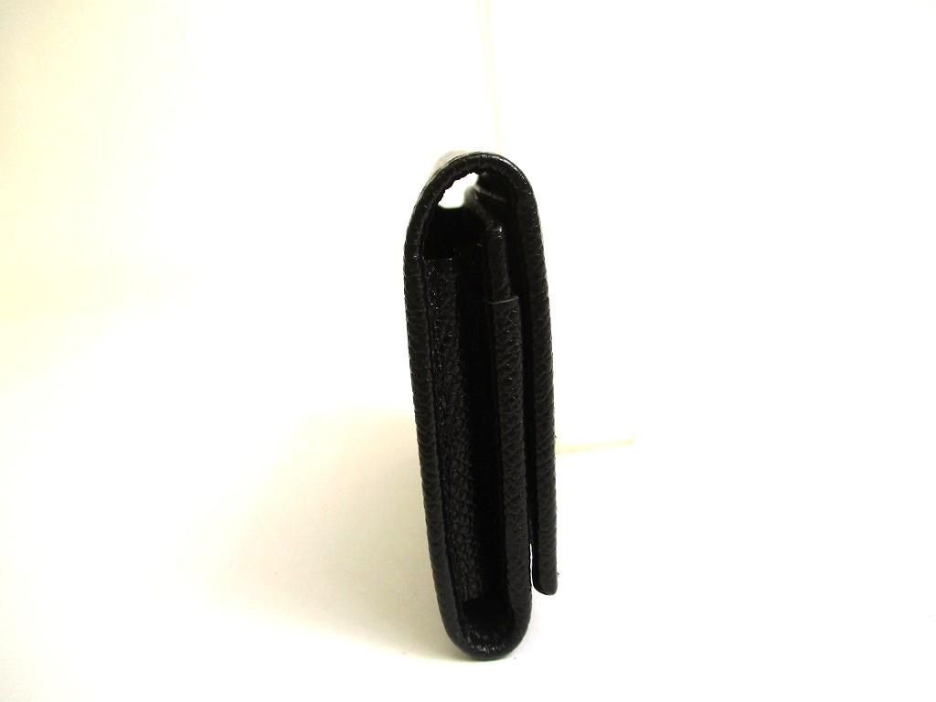 Authentic BVLGARI Logo Clip Black Leather Business Card Case Card Holder #b061  Seller refurbished