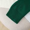 YYFS Damen Mode Lässig Herbst Winter Farbblock Print Langarm O-Ausschnitt Oberteile Damenbekleidung Wollstrickwaren Pullover