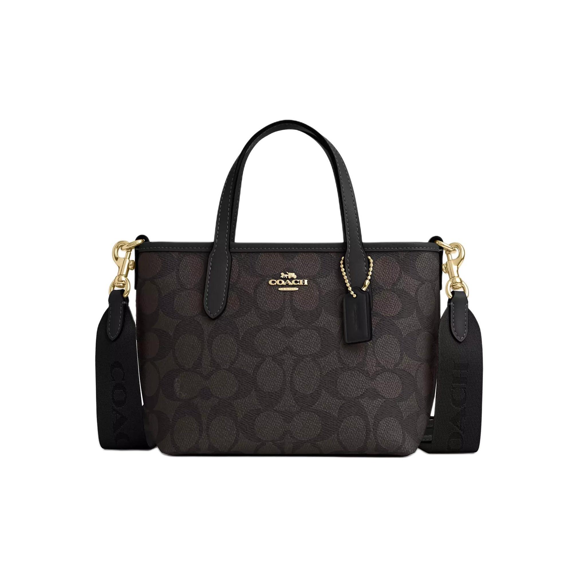 Coach City 15 Brand Logo Detachable Shoulder Strap Tote Bag Women tote Black CW032-IMXAQ Basic Set (Bag+Dust Bag)