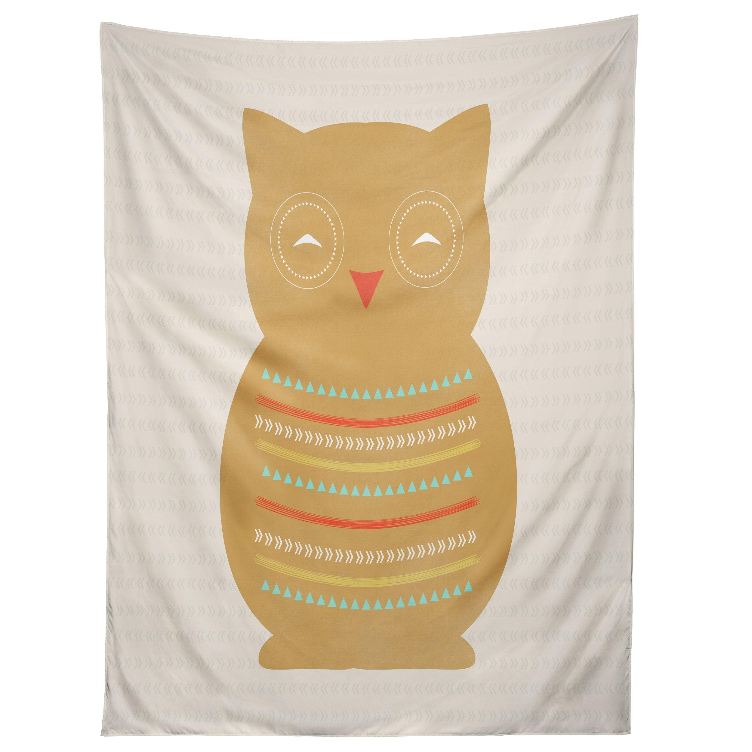 NATIVE OWL tapestry 75x100