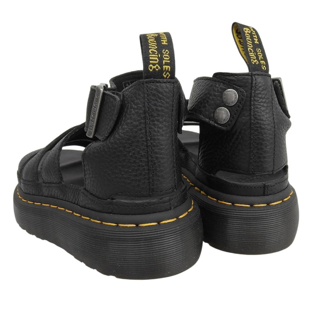 Pristine Dr.Martens Sandals Clarissa 2 Quad Black Leather Women Used