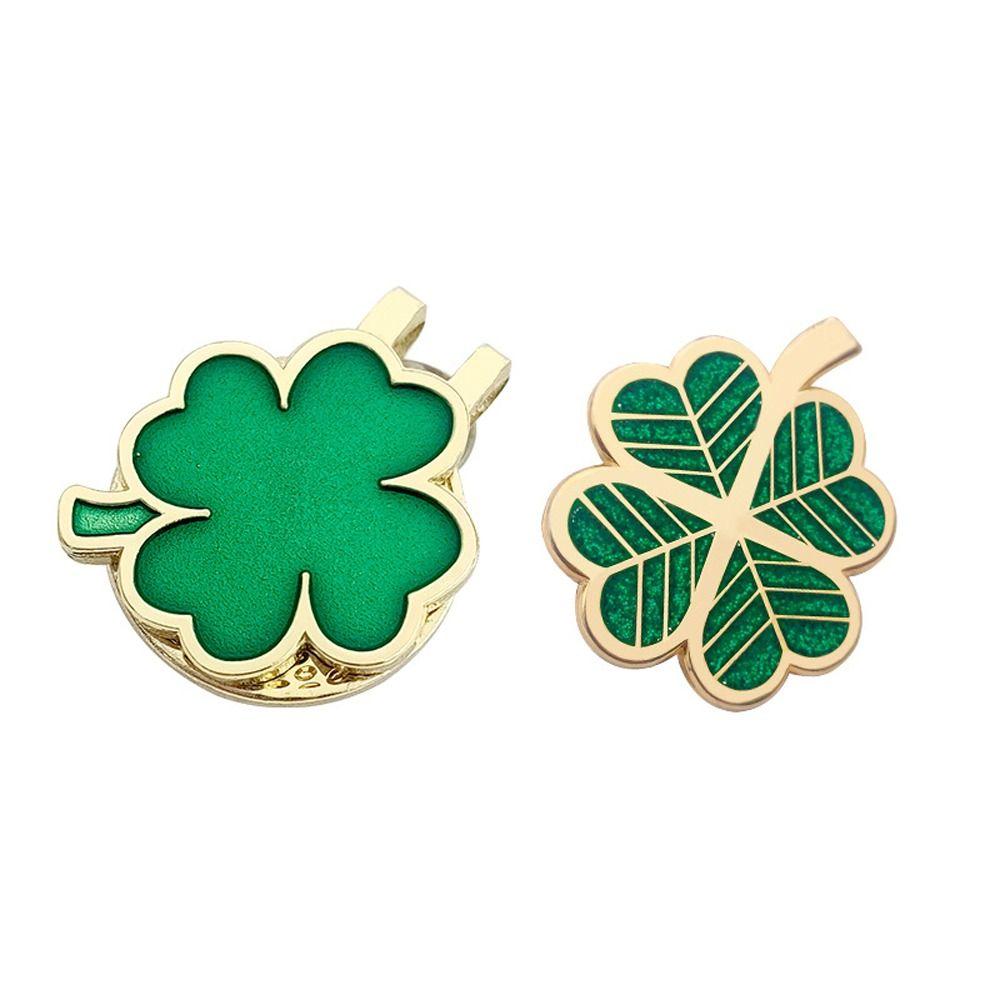 Token Golf Accessories Ball Coin Mark Golf Hat Clip Golf Cap Clip Golf Ball Marker Four Leaf Clover