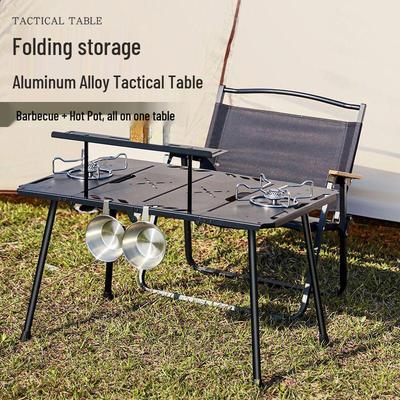 Portable Aluminum Alloy Double-Fold Camping Table