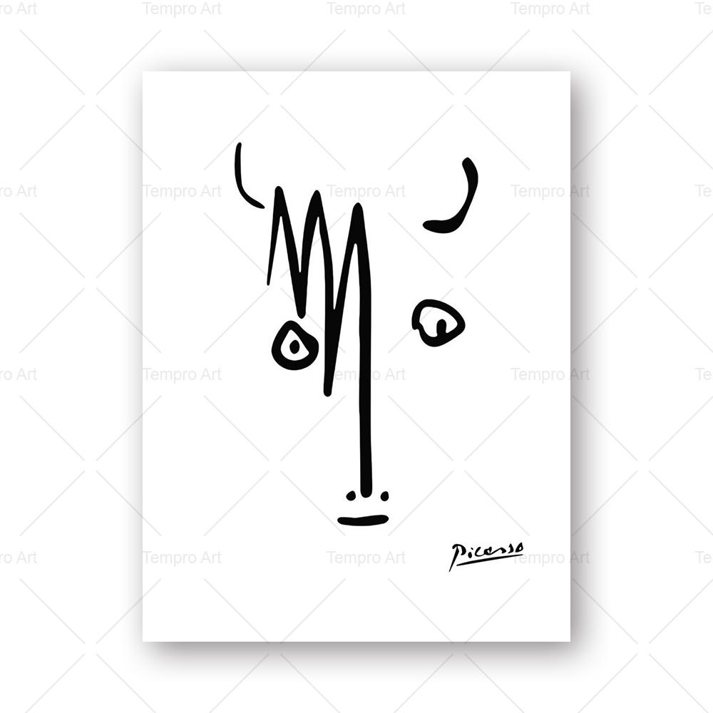 Picassova malba, abstraktní zvířata, skica, pečeť na plátně, pes, kočka, motýl, nástěnný umělecký plakát, skandinávská malba, domácí dekorace do obývacího pokoje