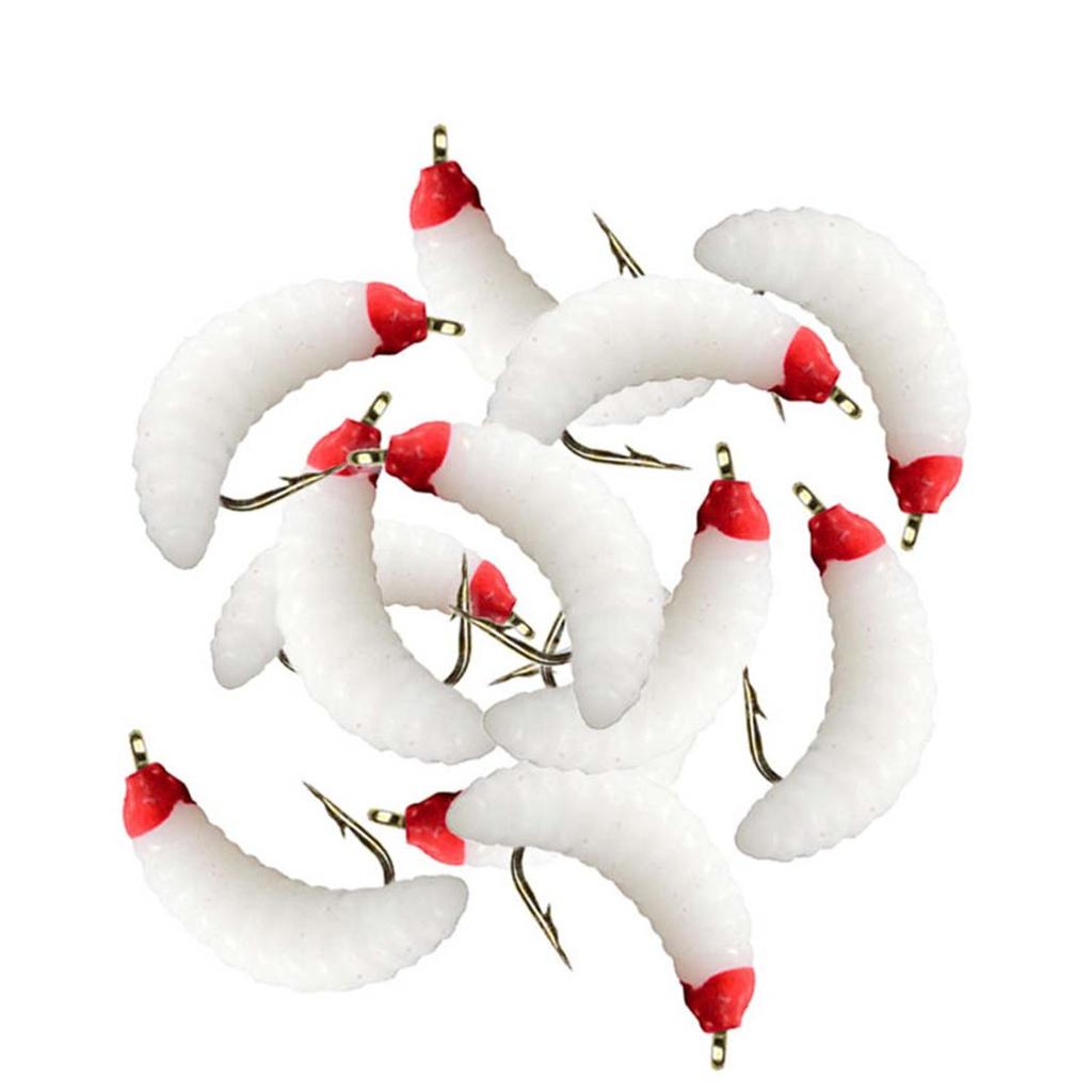 25 Stück Bionic Breadworm Bait Silikon Kunstköder Maggot Soft Worm Swimbait