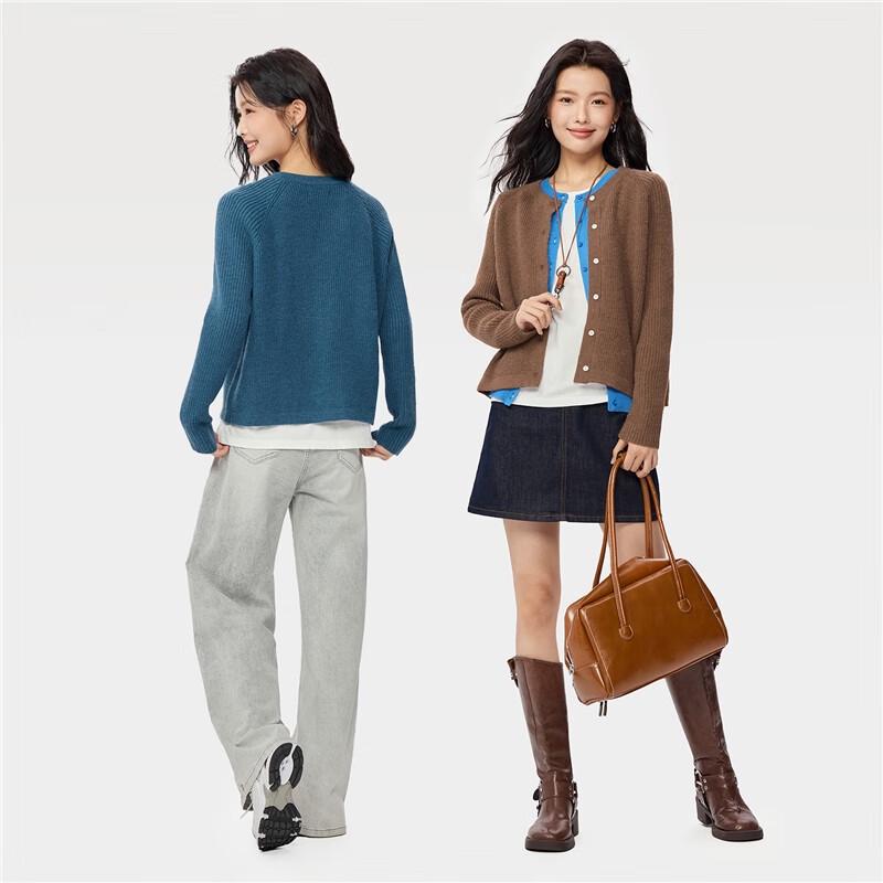 Giordano Women's Thickened Relaxed Fit Knit Cardigan