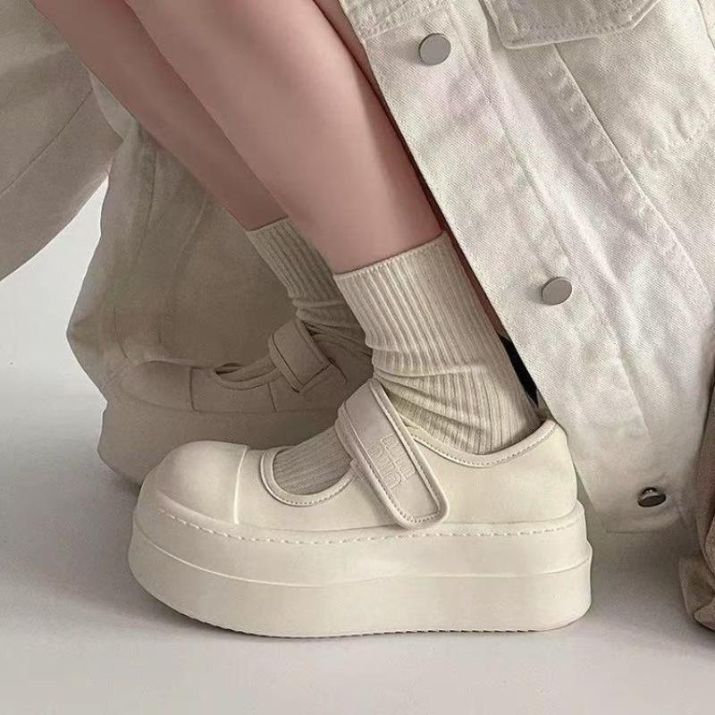 Zhao Ruth Summer Cool Breathable Ugly Cute Muffin Velcro Little White Shoes Women's New Niche Board Shoes