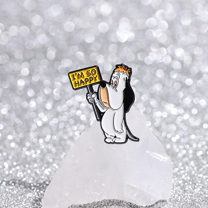 Cartoon Animation Dog Enamel Pins Custom Childhood Anime Brooches Lapel Badges Clothes Animal Jewelry Gift for Kids Friends