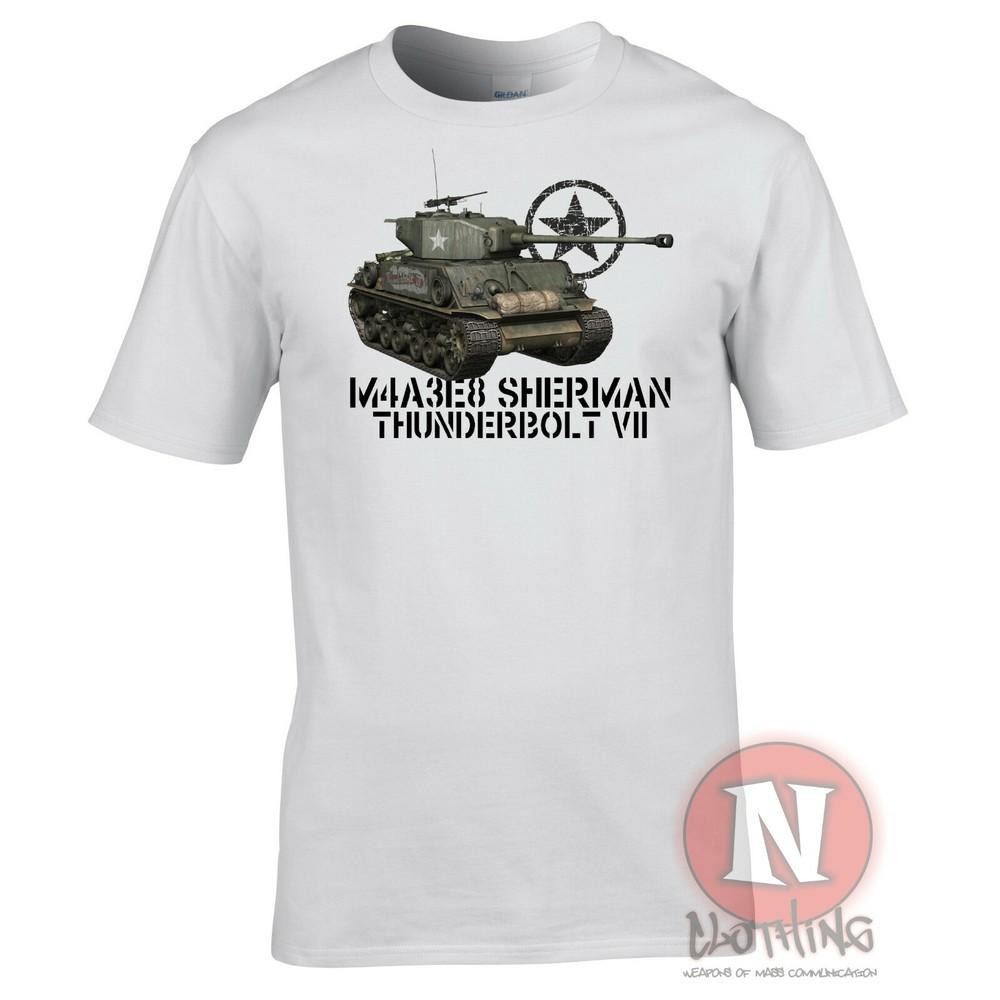 Sherunisex Tank TShirt M4a3e8 Easy 8 Thunderbolt Ww2 DDay Vehicle Allied Us Army S