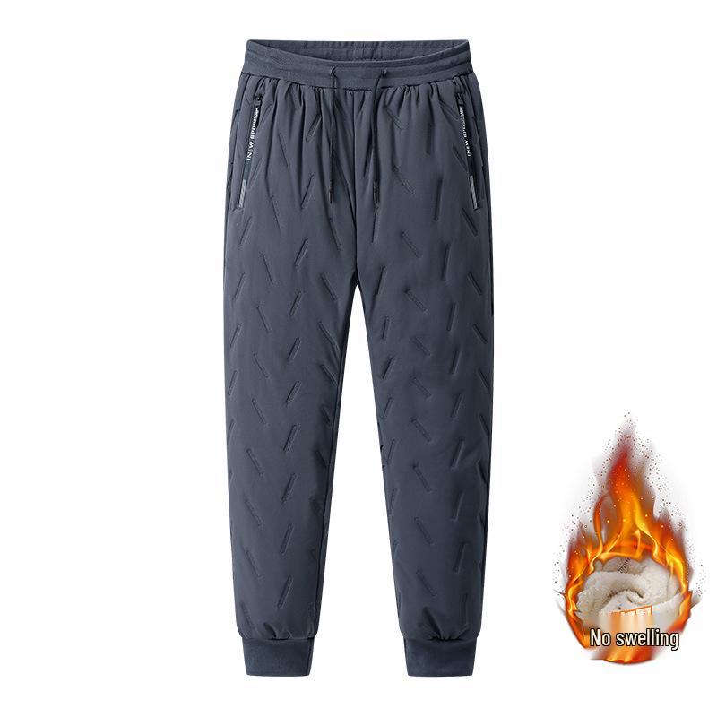 Lässige Winter-Fleece-gefütterte Jogginghosen mit Reißverschlusstaschen, warm und vielseitig für Paare